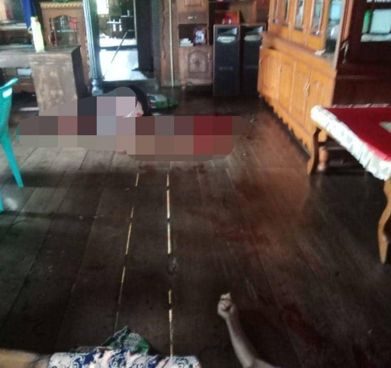 (Korban pembunuhan oleh pelaku yang merupakan anak kandung di Musi Rawas saat ditemukan di TKP) IDN Times/istimewa