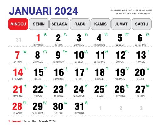 Kalender Jawa 2024