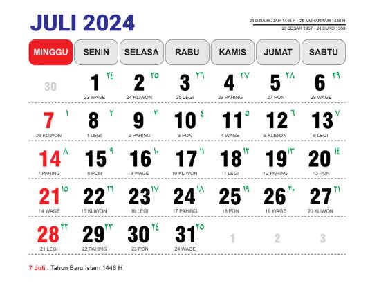 Kalender Jawa 2024