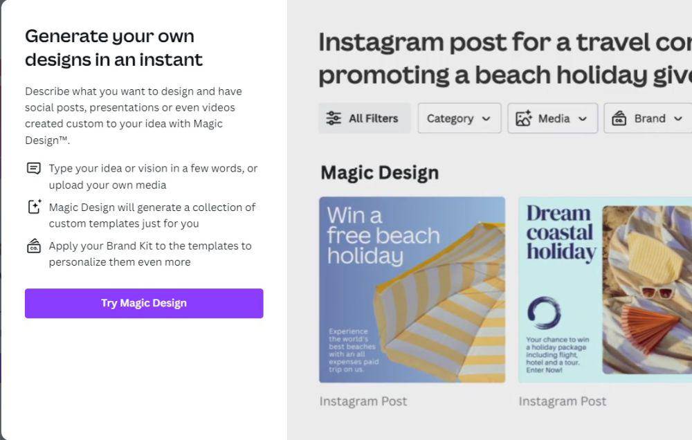 potret tampilan magic media (canva.com)