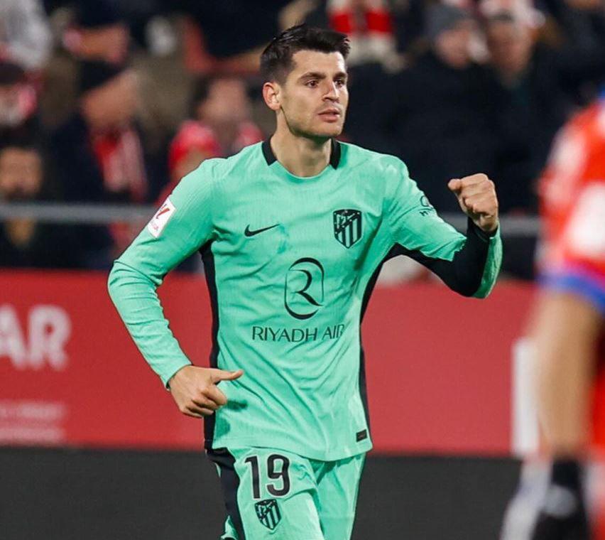 Alvaro Morata merayakan gol ke gawang Girona di LaLiga 2023/2024. (instagram.com/atleticodemadrid)