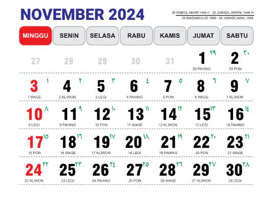 Kalender Jawa 2024