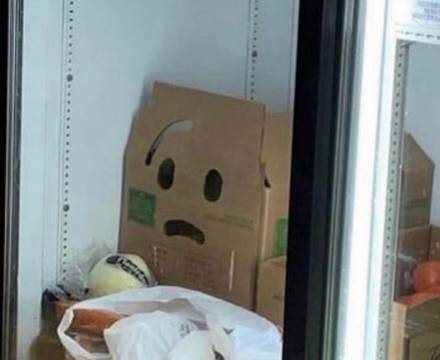potret pareidolia pada kardus (reddit.com/disturbingzone)