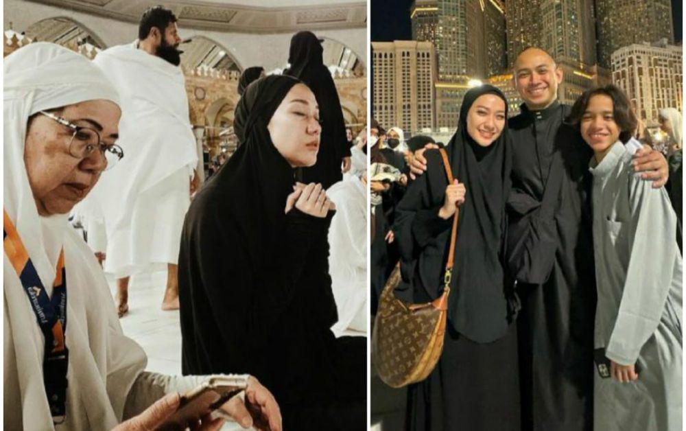 8 Potret BCL Lakukan Badal Umrah untuk Mendiang Ashraf, Mewek lagi!