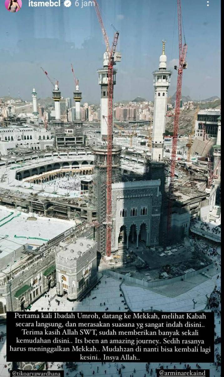 potret BCL lakukan badal umrah untuk mendiang Ashraf (instagram.com/itsmebcl)
