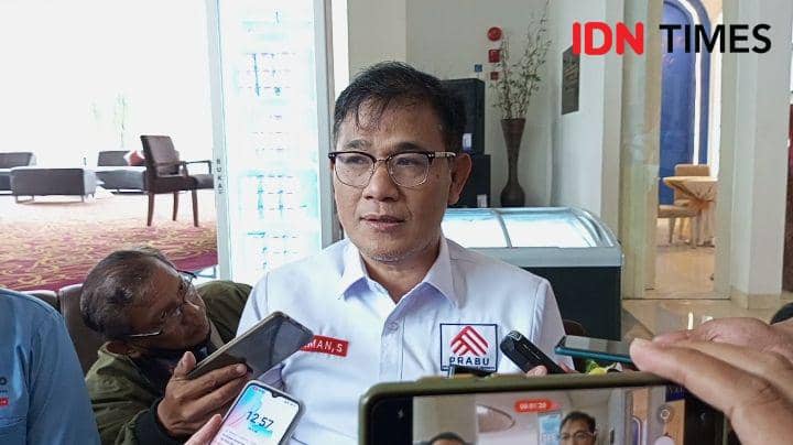 Didukung kekuatan Banyumas, dewan pembina Prabu Budiman Sudjatmiko yakin menang satu putaran, Sabtu (6/1/2024).(IDN Times/Cokie Sutrisno).