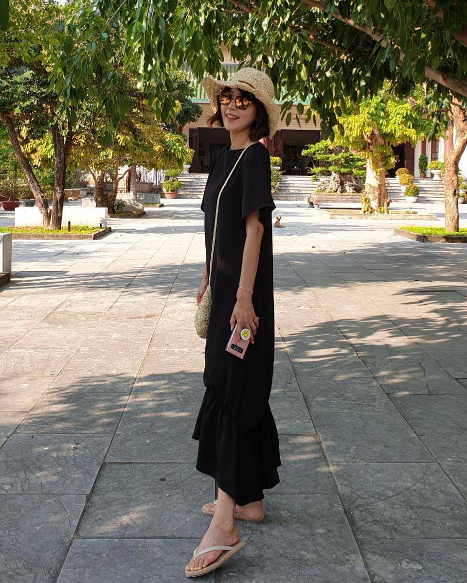 gaya feminin Shin Dong Mi (instagram.com/dongmi_shin)