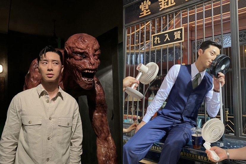 9 Foto BTS Park Seo Joon saat Syuting Gyeongseong Creature, Berdarah!