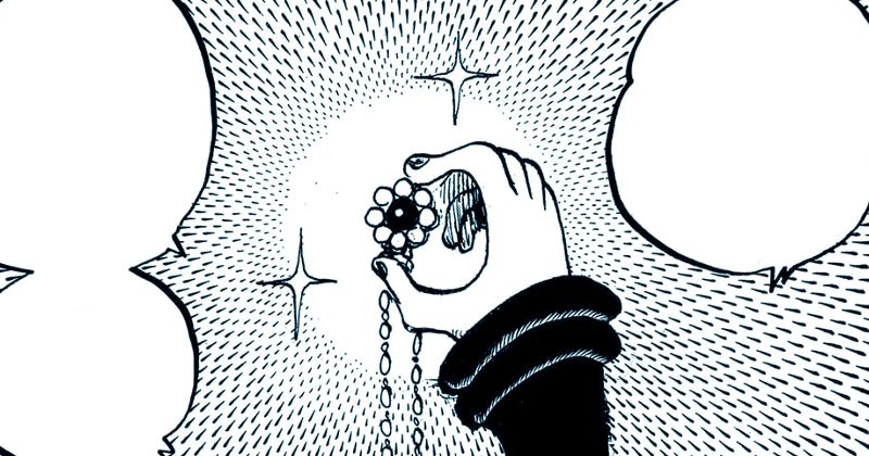 Kalung safir, hadiah ulang tahun Bonney. (mangaplus.shueisha.co.jp/One Piece)