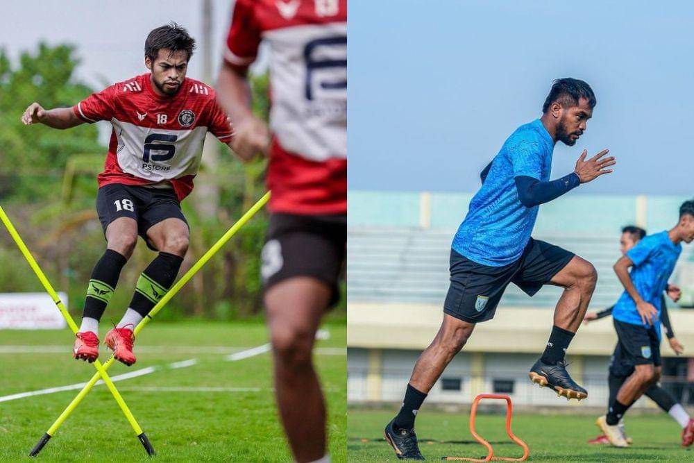 Dua mantan pemain PSM Makassar, Saldi Amiruddin (FC Bekasi City FC) dan Zulham Zamrun (Persela Lamongan). (Kolase Berbagai Sumber)