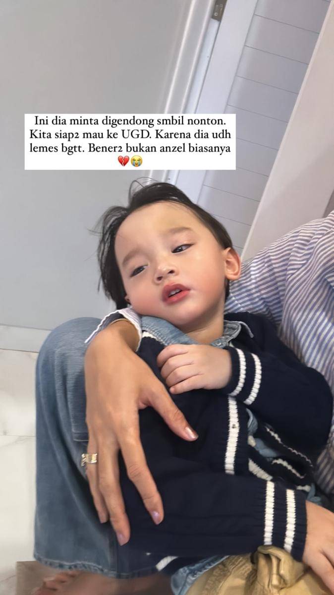 potret kondisi anak Audi Marissa usai dilarikan ke rumah sakit (instagram.com/audimarissa)