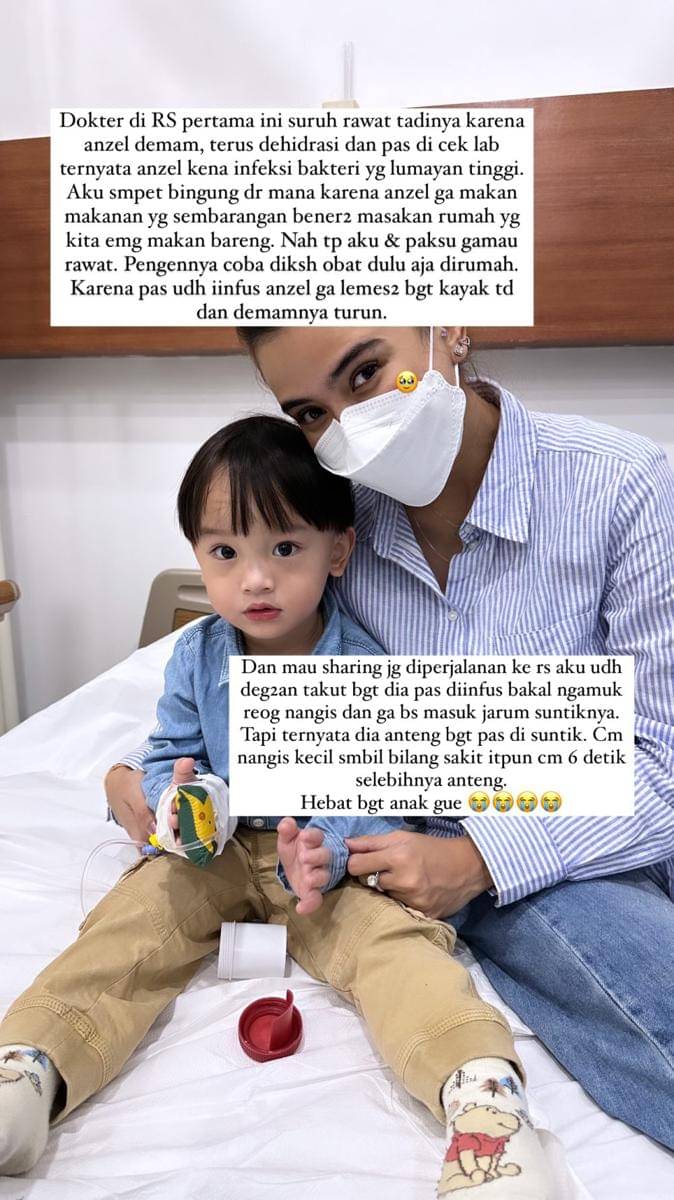 potret kondisi anak Audi Marissa usai dilarikan ke rumah sakit (instagram.com/audimarissa)