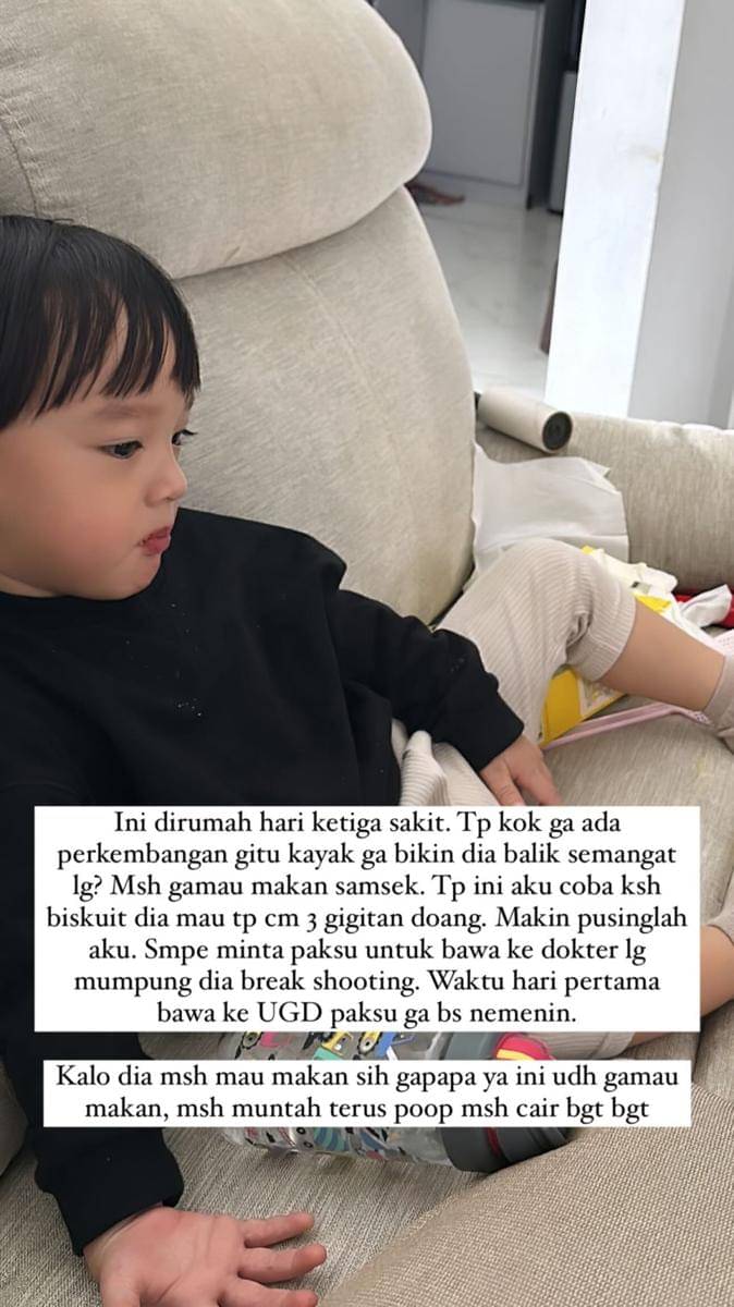 potret kondisi anak Audi Marissa usai dilarikan ke rumah sakit (instagram.com/audimarissa)