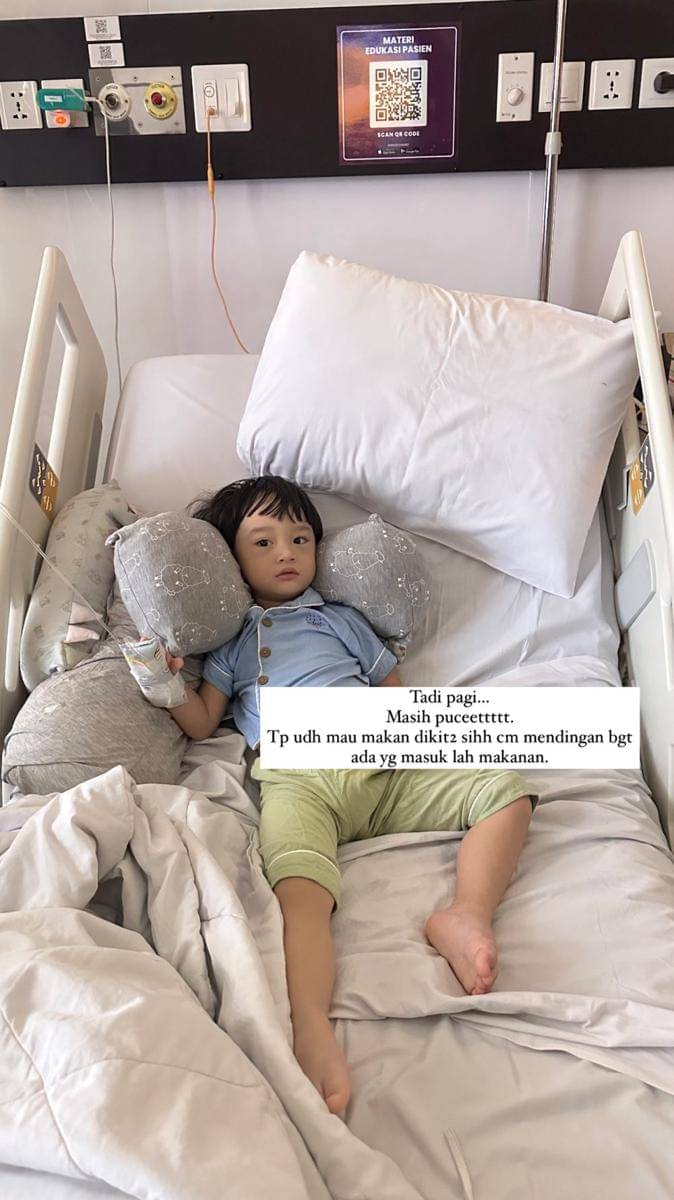 potret kondisi anak Audi Marissa usai dilarikan ke rumah sakit (instagram.com/audimarissa)