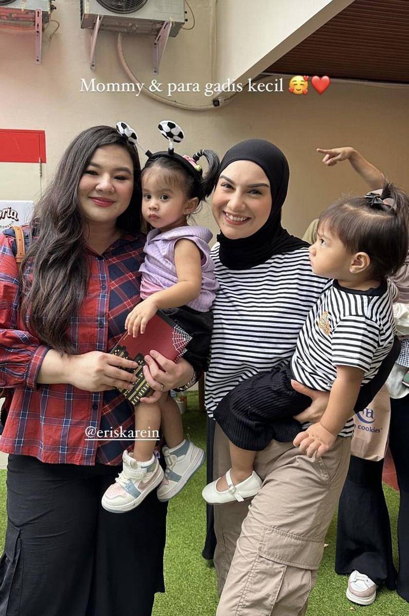 potret tamu artis di perayaan ultah ke-4 Kazeem anak Rifky Balweel (Instagram.com/_irishbella_