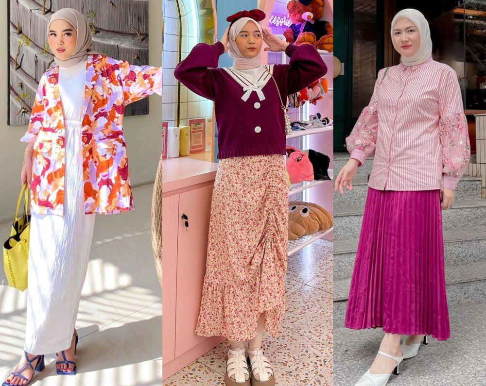 9 Ide OOTD Nuansa Cotton Candy ala Influencer Hijab, Tampil Ceria!