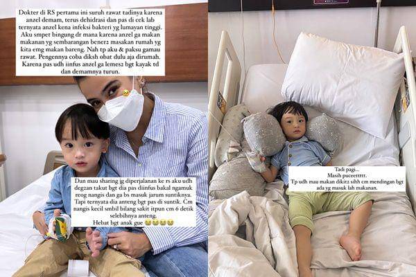 potret kondisi anak Audi Marissa usai dilarikan ke rumah sakit (instagram.com/audimarissa)