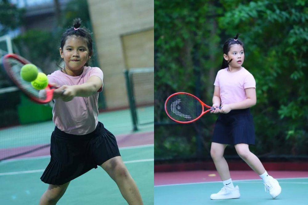 Potret Yaya bermain tenis (instagram.com/ibnujamilo)