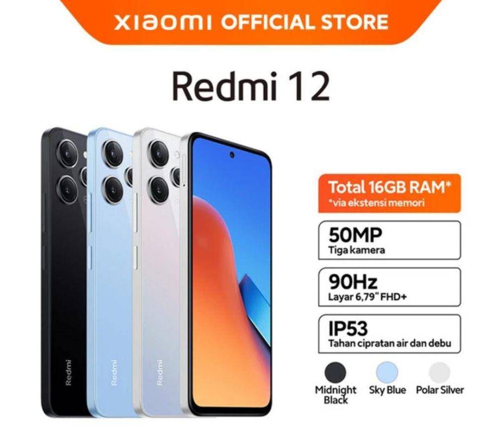 Redmi 12 (tokopedia.com/Xiaomi Official Store)