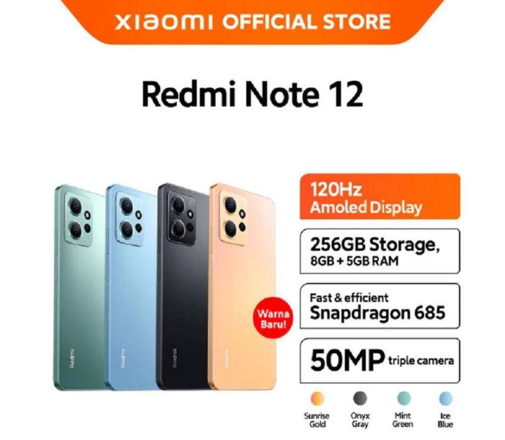 Redmi Note 12 (tokopedia.com/Xiaomi Official Store)
