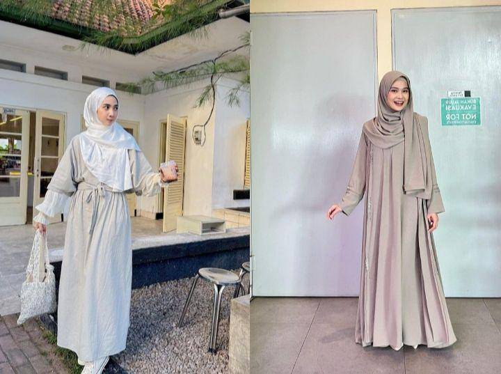 ilustrasi outfit kajian elegan ala selebgram (instagram.com/@richaeu/@ameliaandanii)