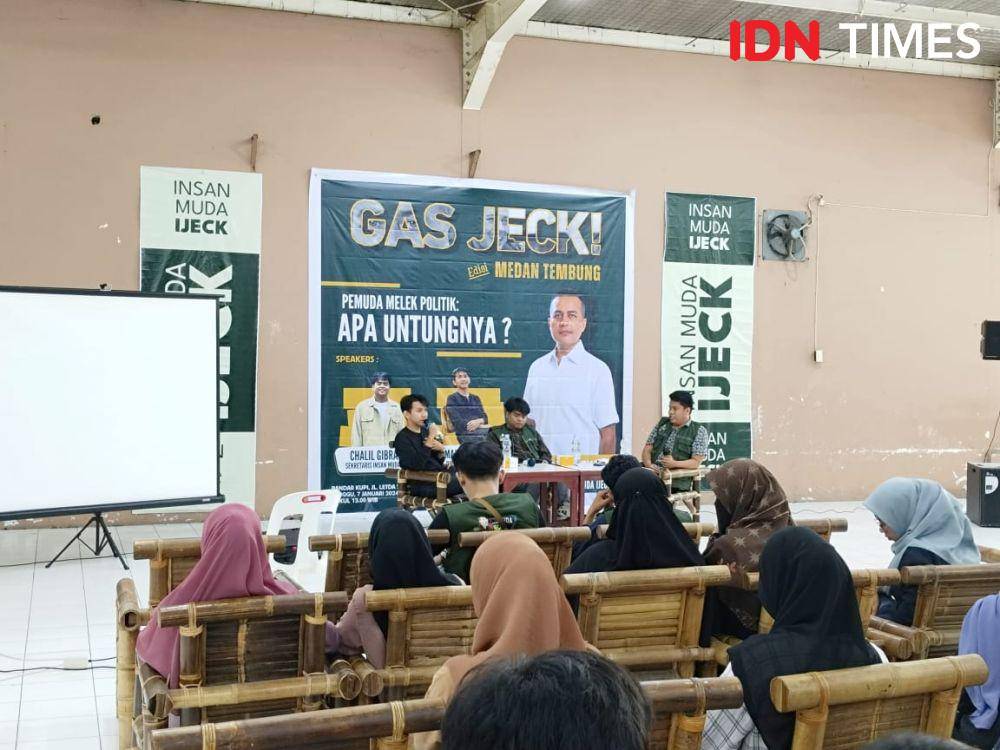 Acara "Gas Jeck" yang diselenggarakan relawan Musa Rajekshah, Minggu 07/01/2024 (IDN Times/Eko Agus Herianto)