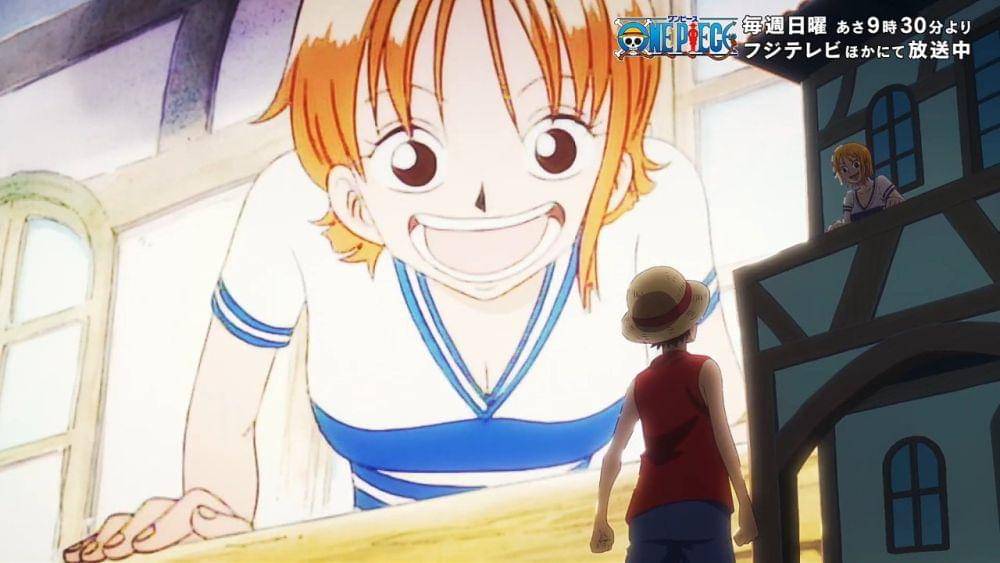 Pertemuan pertama Luffy dan Nami. (Toei Animation/One Piece)