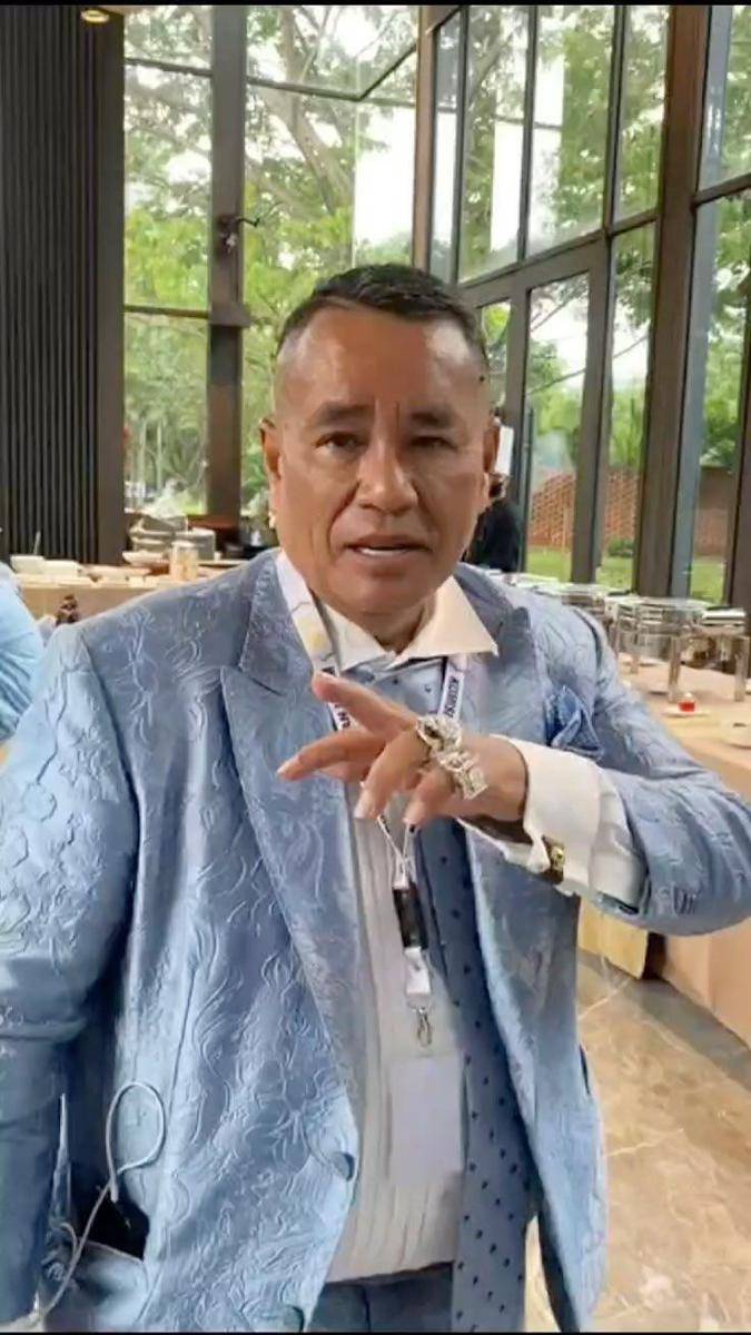 potret Hotman Paris pada debat ketiga capres (instagram.com/garuda.milenial_matahari08)