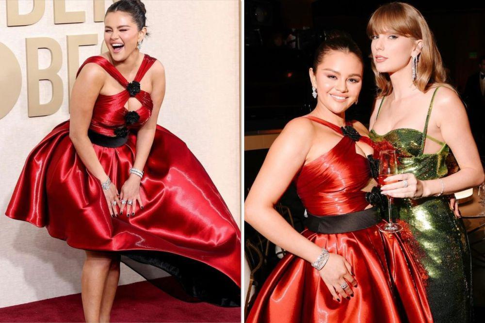 10 Potret Selena Gomez di Golden Globe Awards 2024, Tetap Stunning!