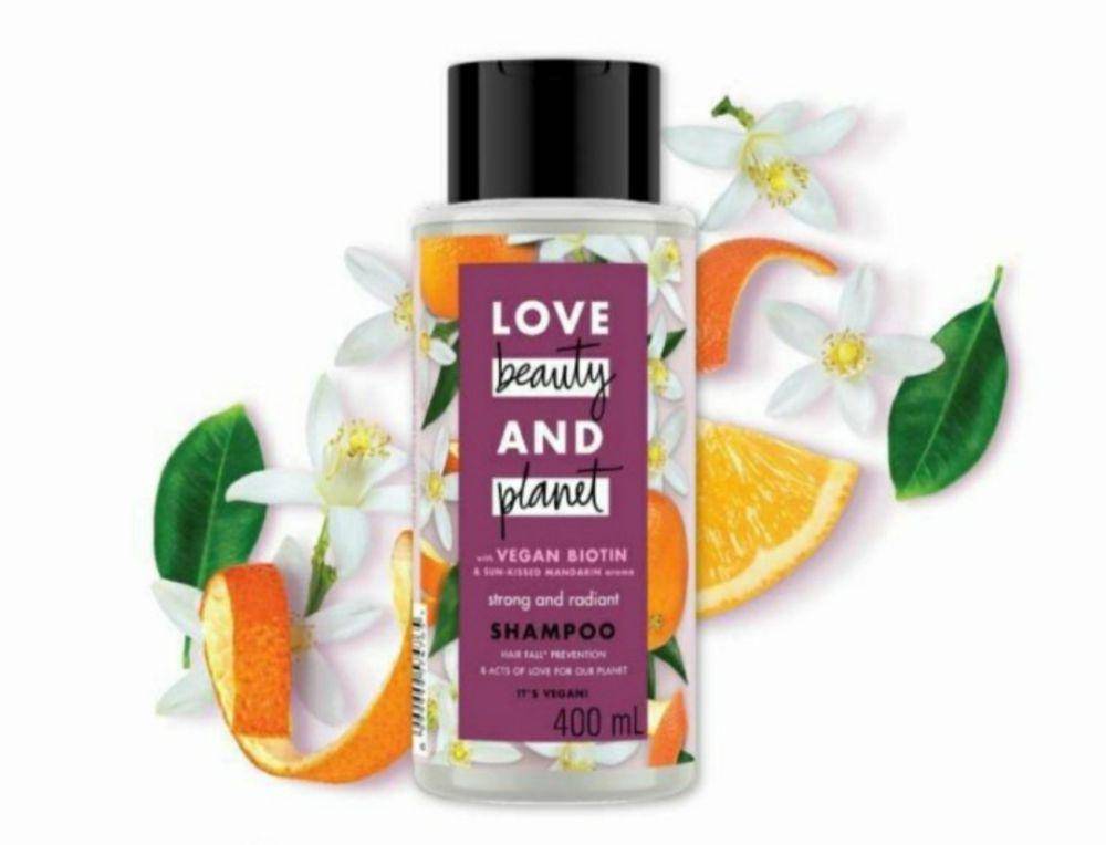 Love Beauty and Planet Strong and Radiant Vegan Biotin Anti Hair Fall Shampoo (tokopedia.com/instolibi)