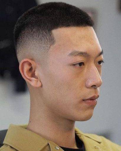 Potongan rambut mandarin buzz cut (pinterest.com)