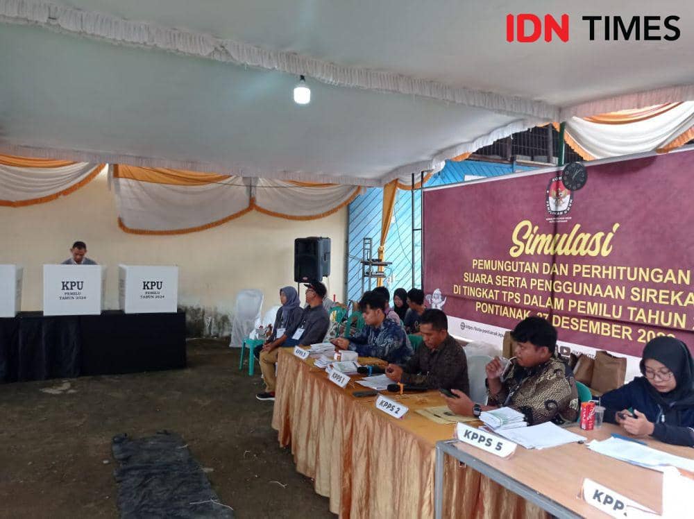 KPU akan menambah kolom surat suara pada simulasi pemungutan suara selanjutnya di Pontianak. (IDN Times/Istimewa).