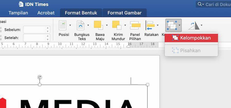 ilustrasi cara grouping di Word (IDN Times/Laili)