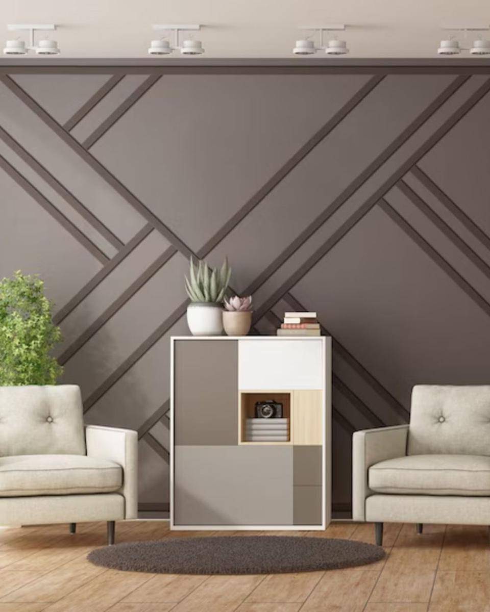 ide desain wall moulding untuk ruang tamu (etsy.com)