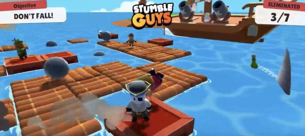 tampilan maps Bombardment, salah satu mode maps bertahan (dok. Scopely/Stumble Guys)