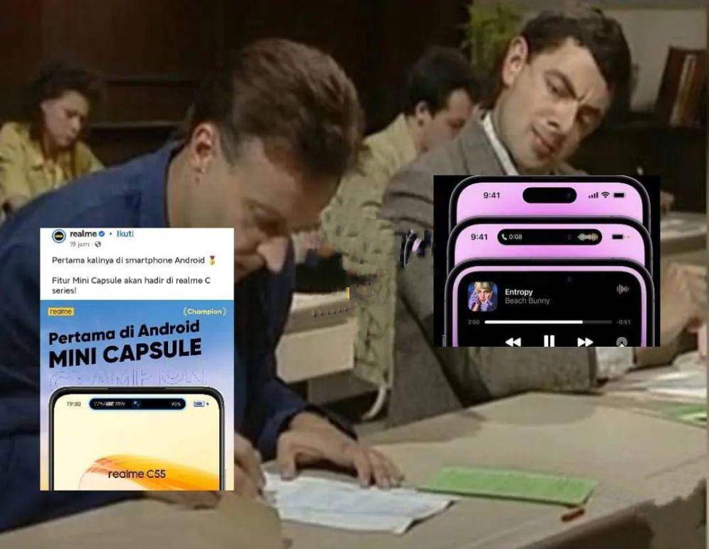 meme Mr. Bean (instagram.com/k3.berteknologi)