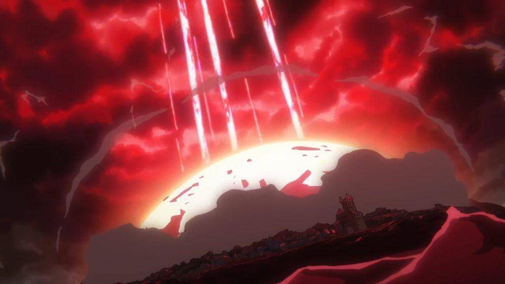 Adegan kehancuran Lulusia. (Toei Animation/One Piece)