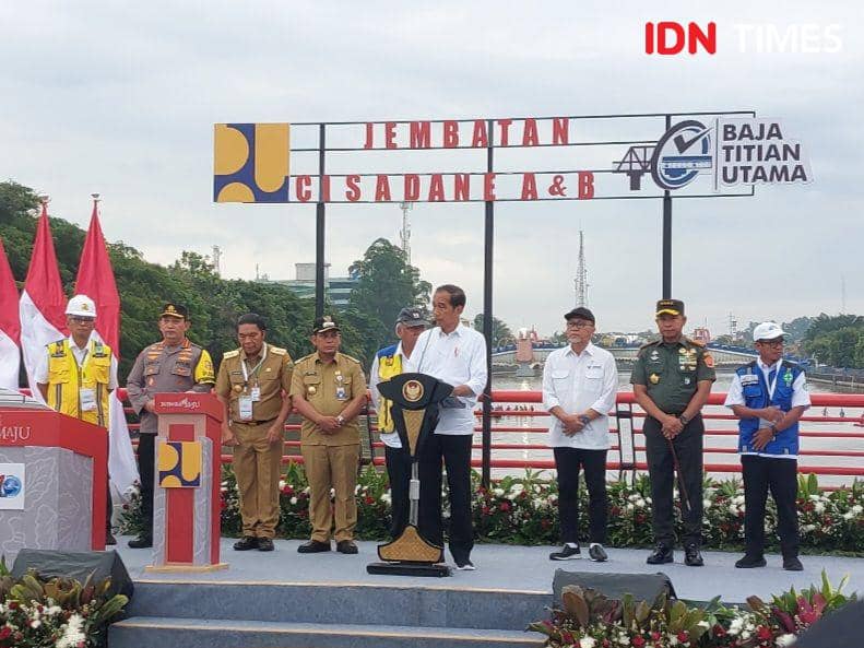 Presiden Jokowi Resmikan Jembatan Cisadane Kota Tangerang