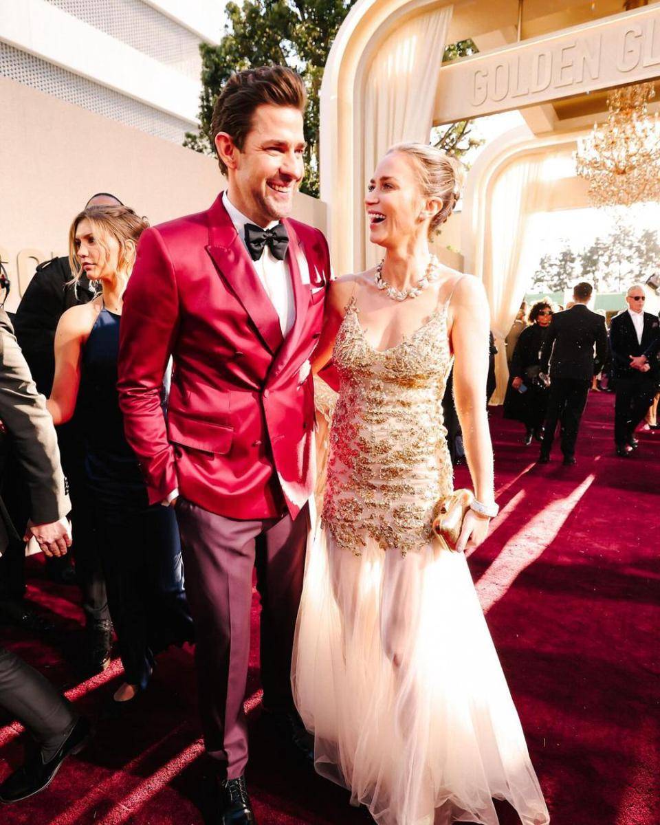 Potret John Krasinski dan Emily Blunt di Golden Globes 2024 (instagram.com/goldenglobes)