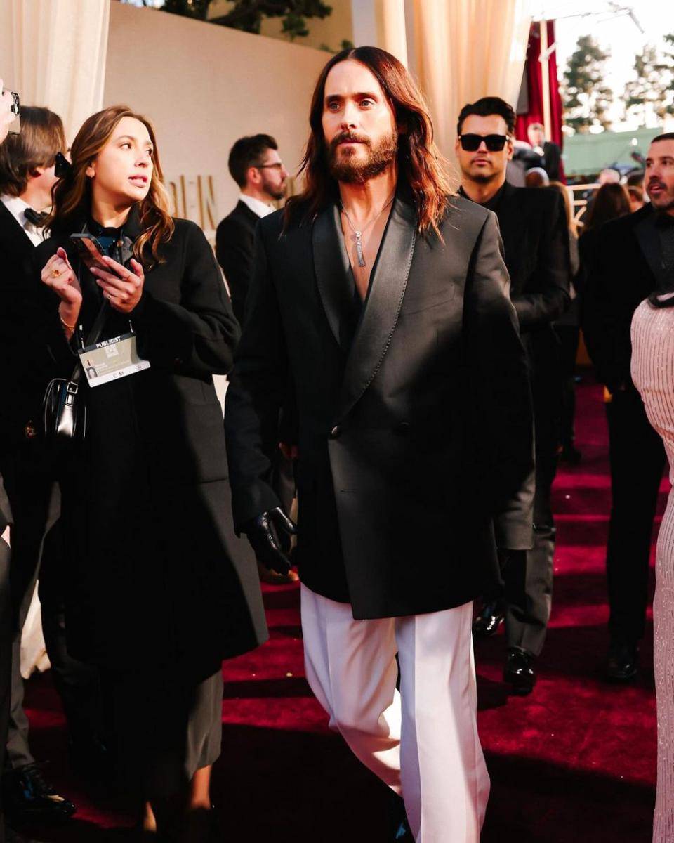 Potret Jared Leto di Golden Globes 2024 (instagram.com/goldenglobes)