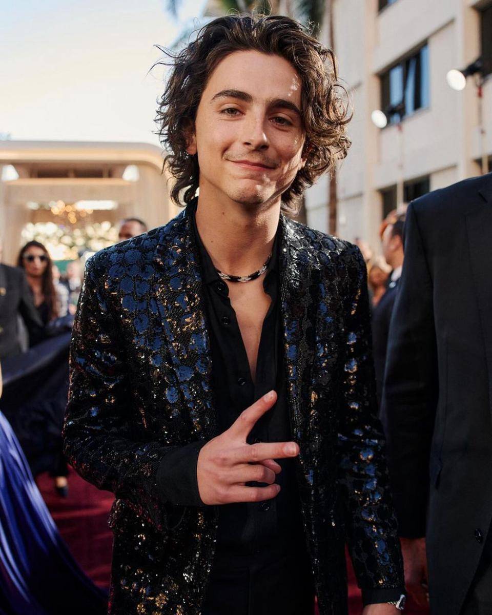 Potret Timothee Chalamet di Golden Globes 2024 (instagram.com/goldenglobes)