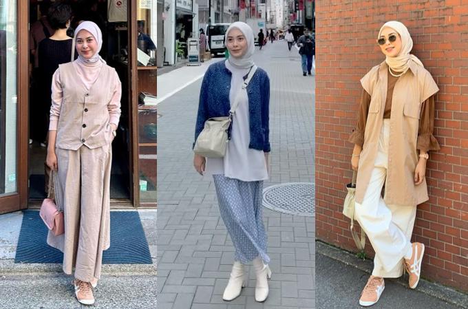 7 Outfit Hijab Liburan di Jepang ala Dianty Annisa, Eye Catching!