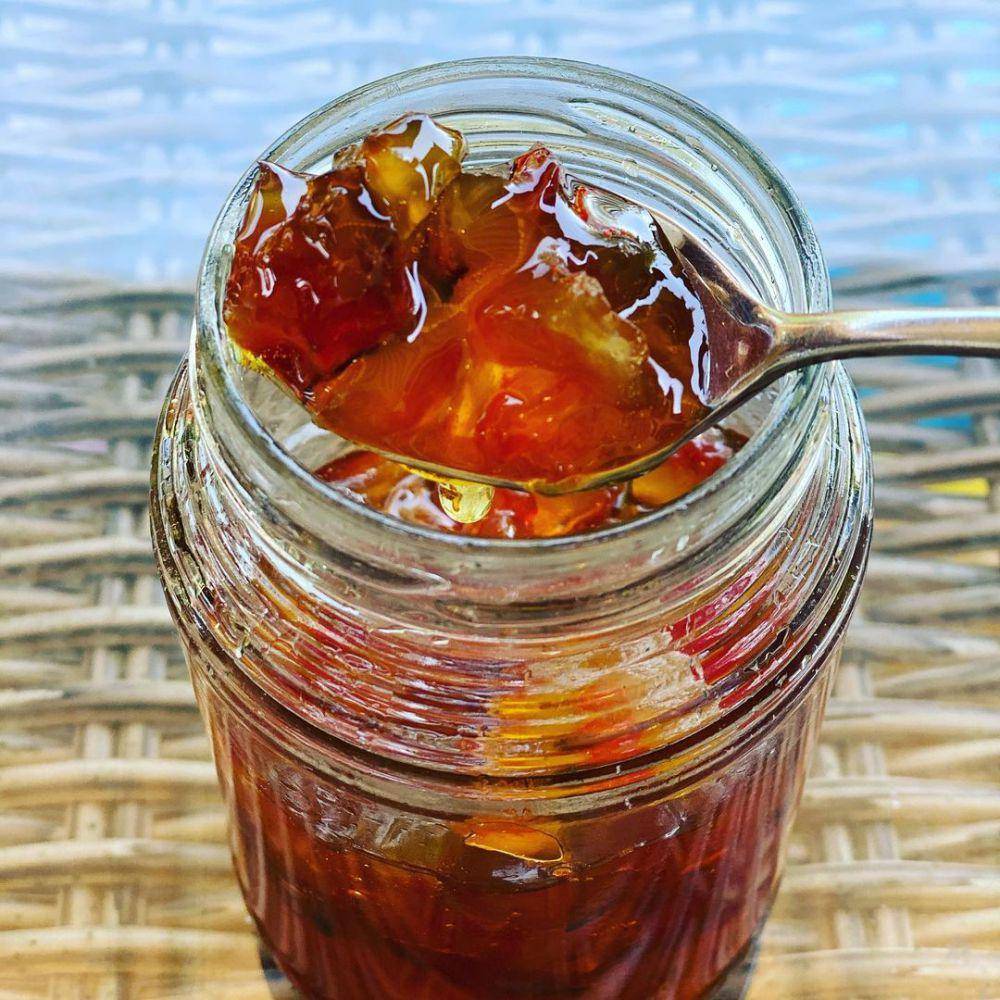 watermelon rind jam (instagram.com/multescutea)