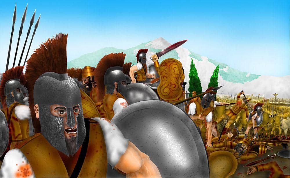 ilustrasi pertempuran marathon (Wikimedia.org/Cleber Knfire)