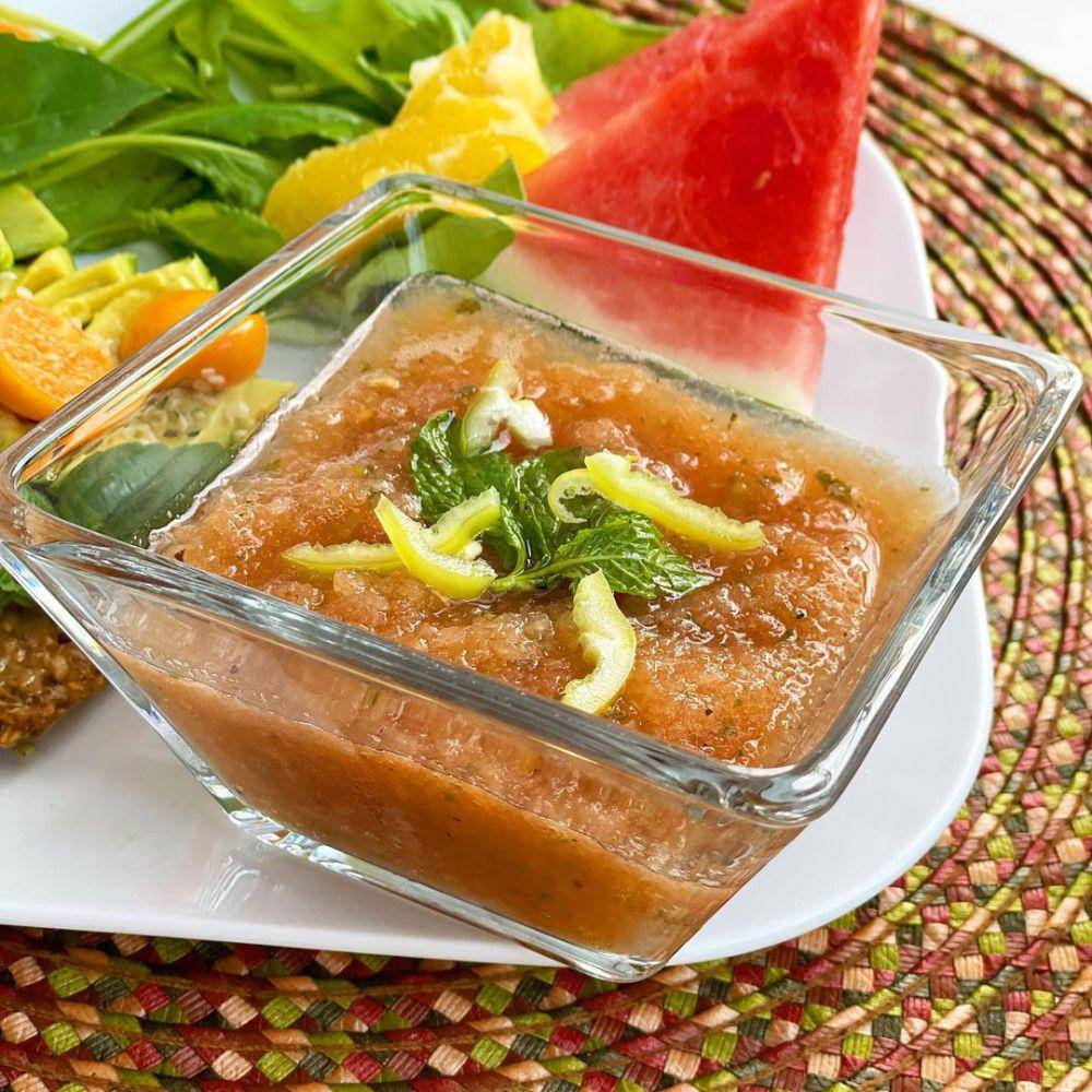 watermelon rind gazpacho (instagram.com/plantnats)