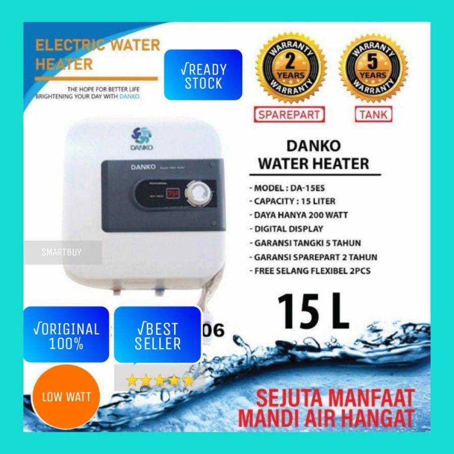 Pemanas Air Water Heater DANKO ORIGINAL 15 Liter Bergaransi Low Watt (tokopedia.com/SmartBuy-Mart)