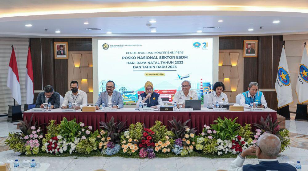 Penutupan dan Konferensi Pers Posko Nasional Sektor ESDM Hari Raya Natal Tahun 2023 dan Tahun Baru 2024. (Dok. Pertamina)