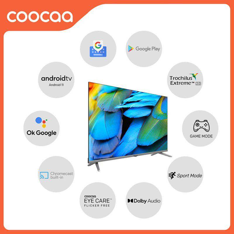 COOCAA TV 43 INCH - ANDROID 11 - Digital TV - 5G WIFI (COOCAA 43S7G) (tokopedia.com/Coocaa Official Store)