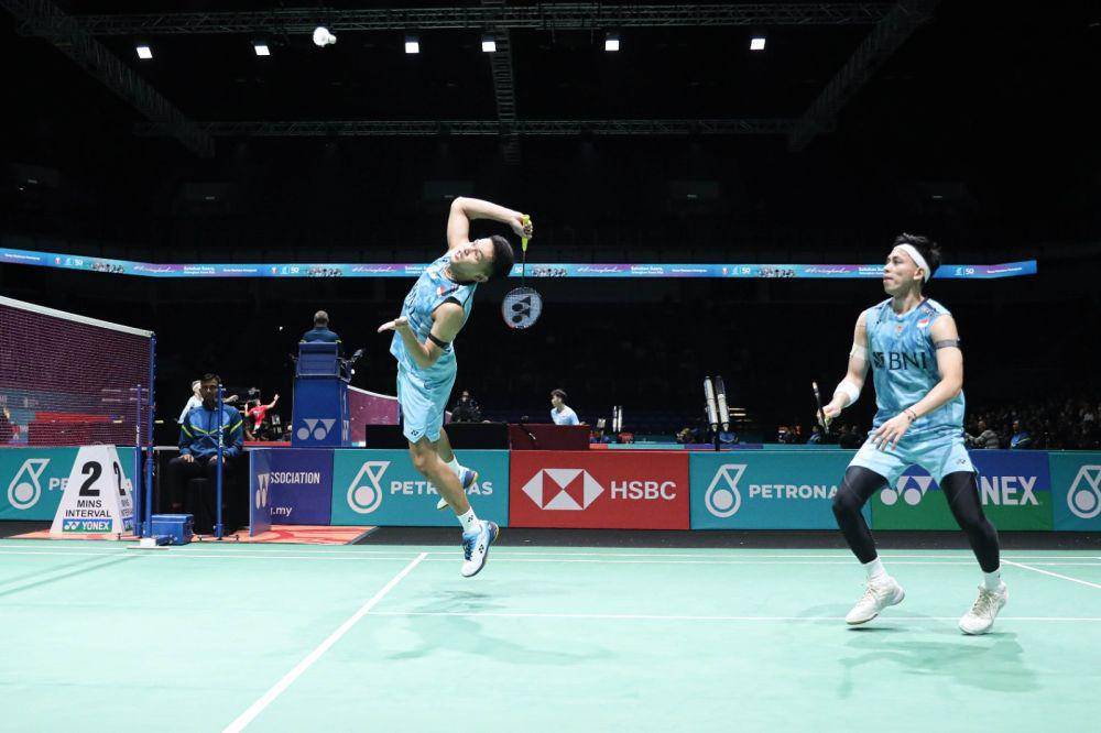 Fajar Alfian/Muhammad Rian Ardianto di babak 32 besar Malaysia Open 2024 (dok. PP PBSI)