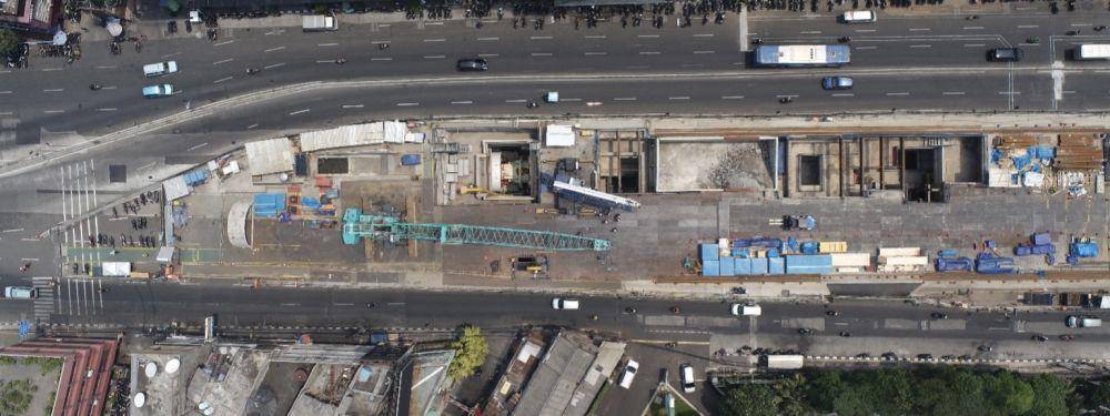 Proyek kereta Mass Rapid Transit (MRT) Fase 2A CP 203 rute Mangga Besar-Glodok-Kota sepanjang 1,44 km. (dok. Hutama Karya)